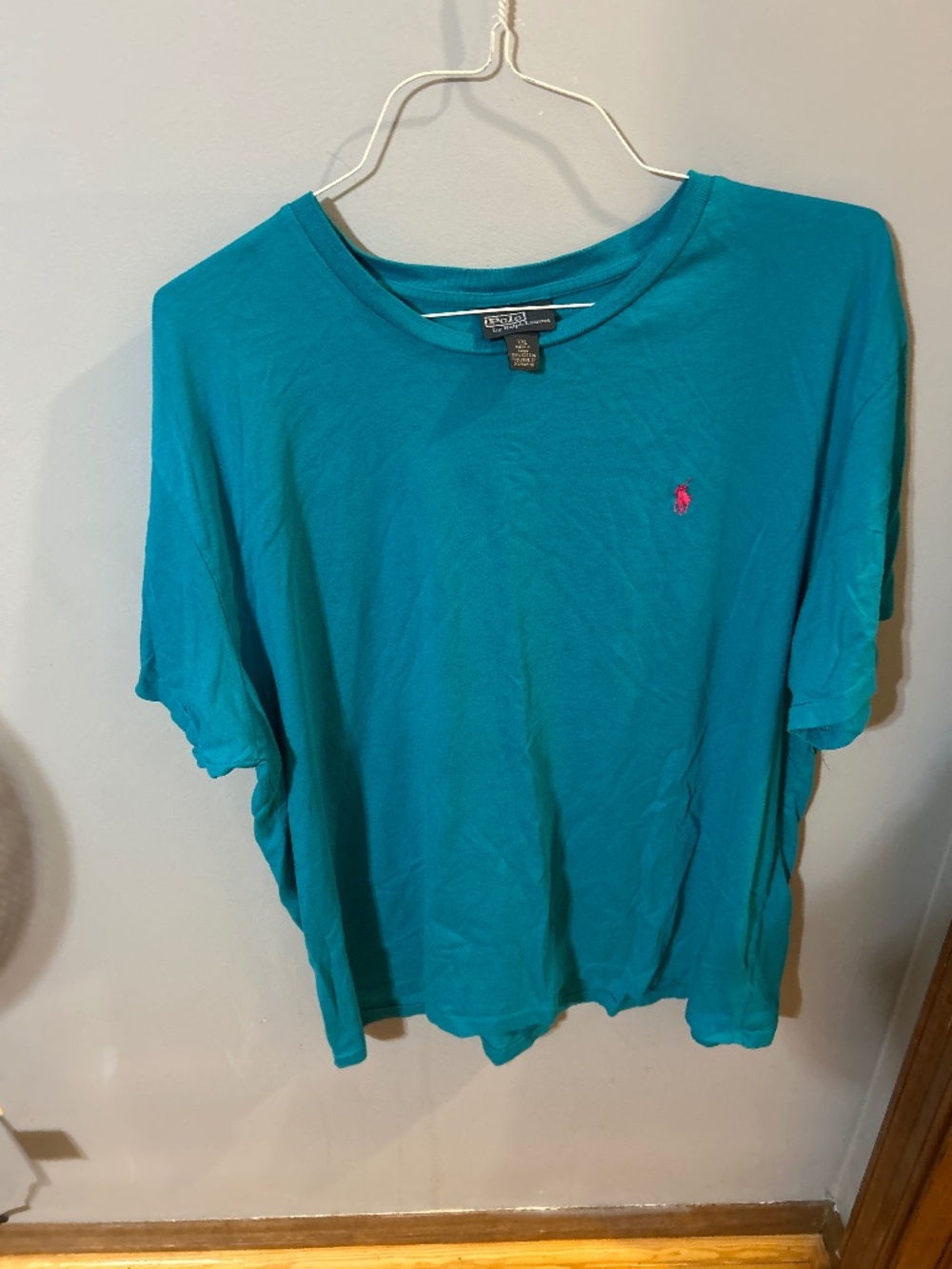 Polo Ralph Lauren XXL Tshirt  Turquoise with pink pony